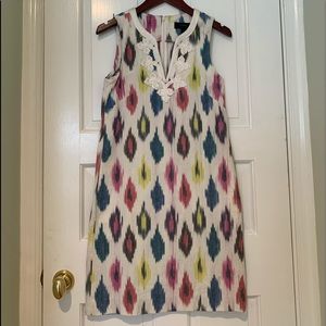 JCrew Ikat Multicolor Shift Dress